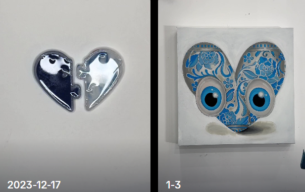 Blue and White Hearts on TikTok