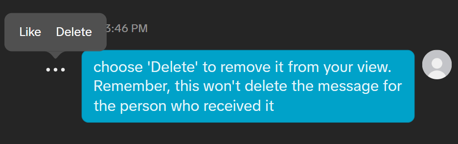 Delete Messages on TikTok