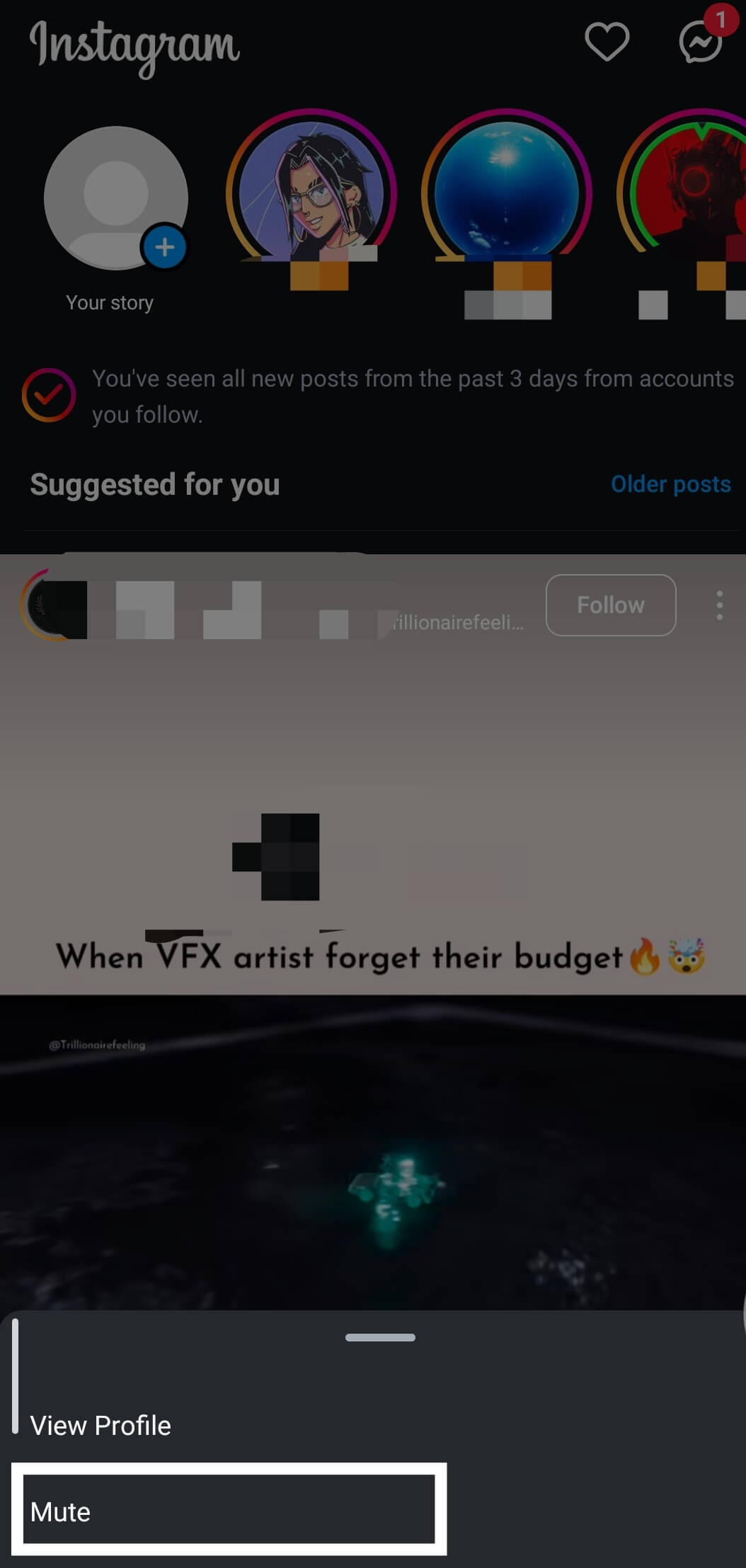 Mute Someone on Instagram Through Instagram stories