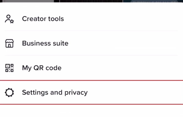 Steps to Clear TikTok Cache For iPhone Users Select 'Settings and privacy'