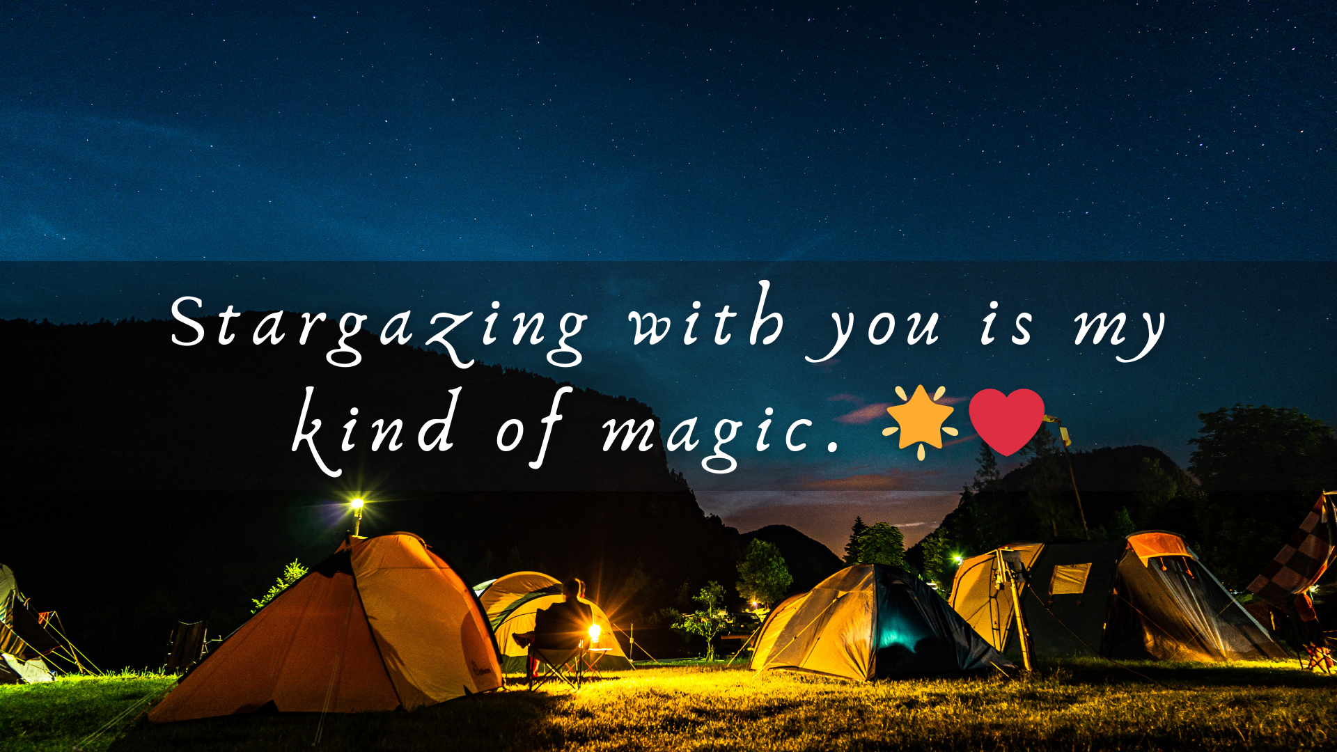 Romantic Captions for Couples Camping